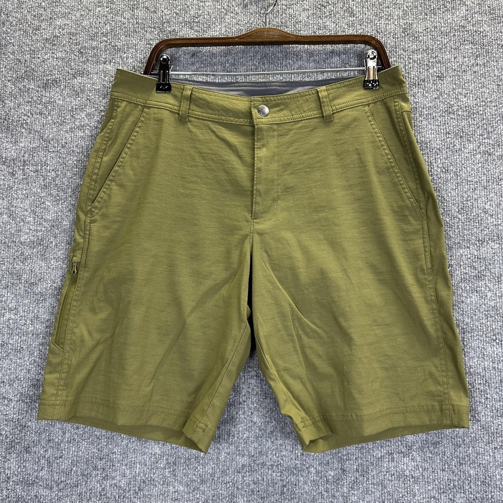 Columbia Shorts Mens 34 Green Stretch Lined Hiking Quick Dry Outdoor AM0667